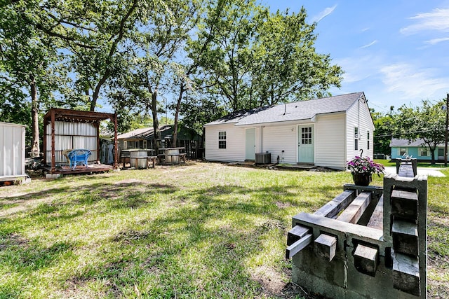 5806 Robinhood Dr, Hanahan, SC 29410 - view of grassy yard featuring central air condition unit