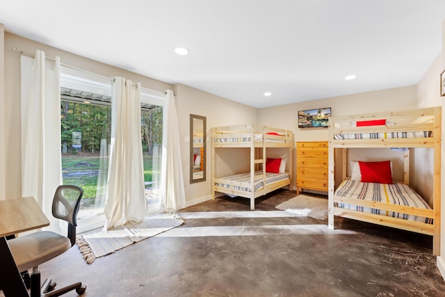 109 Beacon Ave, Moncks Corner, SC 29461 - bedroom featuring concrete flooring, access to outside, and recessed lighting