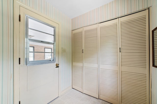 2266 Griffith Dr, Orangeburg, SC 29118 - doorway featuring wallpapered walls and light tile patterned flooring