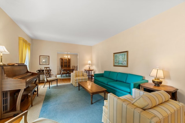 2266 Griffith Dr, Orangeburg, SC 29118 - living area featuring a notable chandelier
