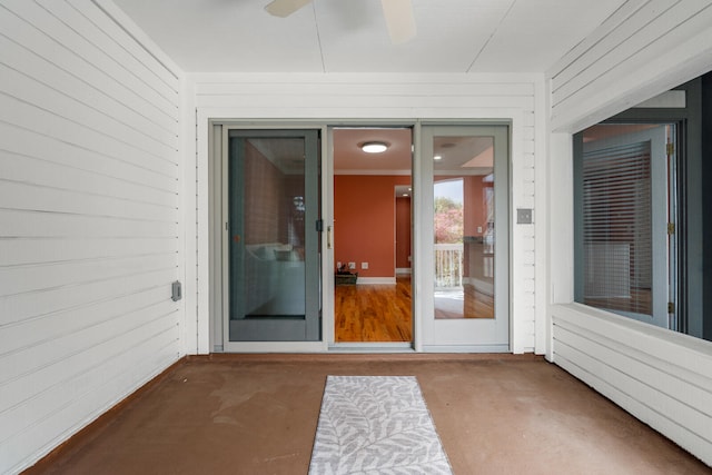 view of doorway to property