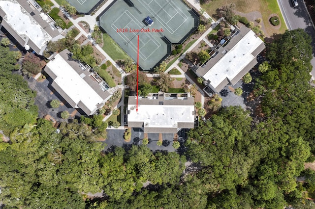 bird's eye view with a residential view