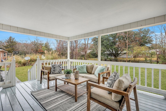 view of sunroom