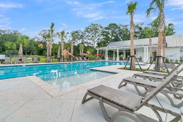 view of pool with a patio area