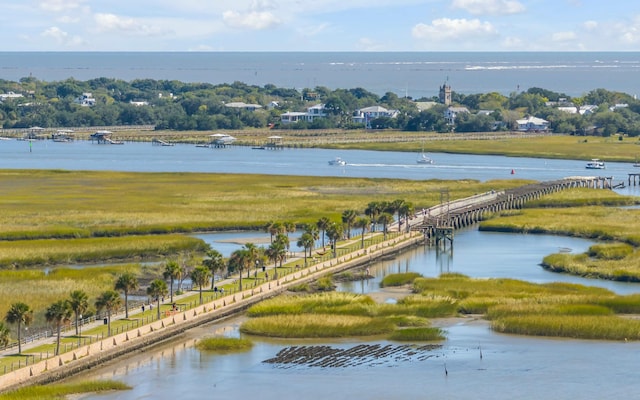 707 Royall Ave, Mount Pleasant, SC 29464 - bird's eye view featuring a water view
