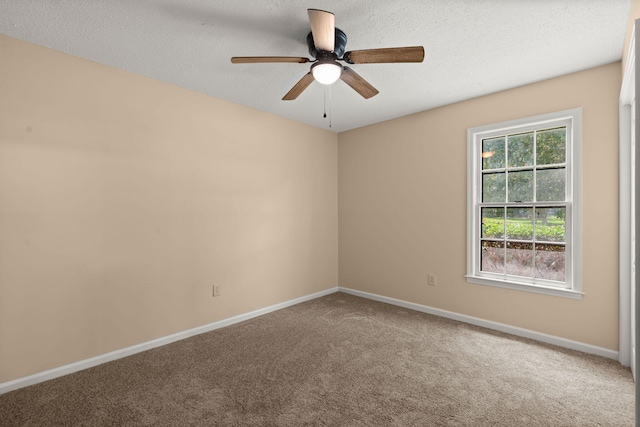 8116 Long Shadow Ln, North Charleston, SC 29406 - carpeted empty room featuring ceiling fan and a textured ceiling