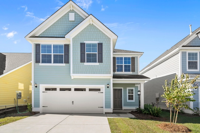 view of front of home featuring a garage