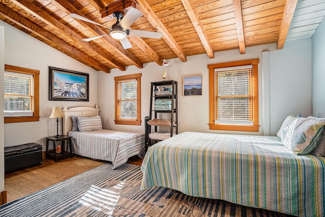 520 E Huron Ave, Folly Beach, SC 29439 - bedroom with wood ceiling and wood finished floors