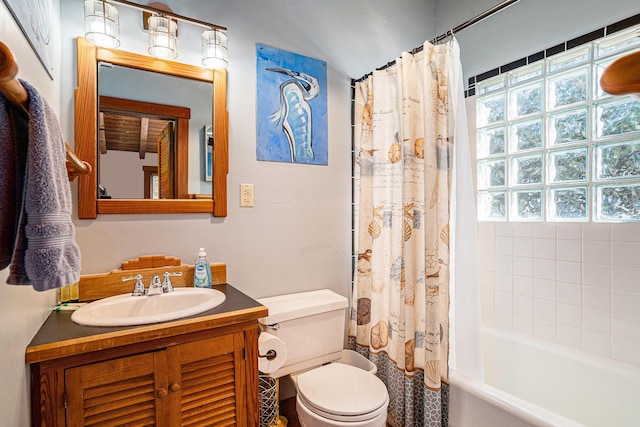 520 E Huron Ave, Folly Beach, SC 29439 - bathroom with vanity and shower / tub combo with curtain