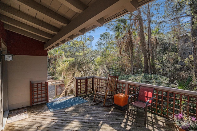 520 E Huron Ave, Folly Beach, SC 29439 - view of wooden terrace