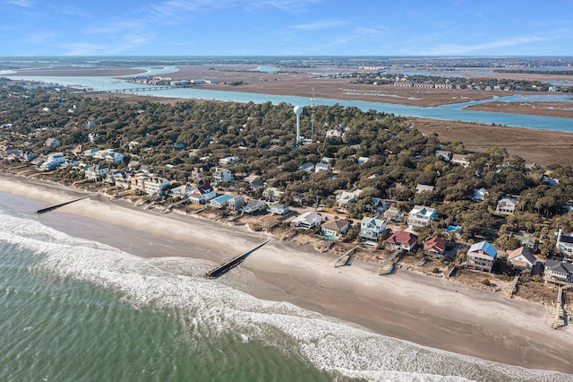 520 E Huron Ave, Folly Beach, SC 29439 - aerial view of residential area featuring expansive beach