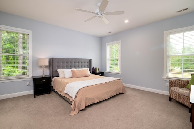1976 Liberia Rd, Wadmalaw Island, SC 29487 - bedroom featuring baseboards, light colored carpet, and ceiling fan