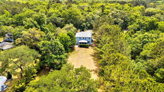 1976 Liberia Rd, Wadmalaw Island, SC 29487 - view from above of property featuring a forest