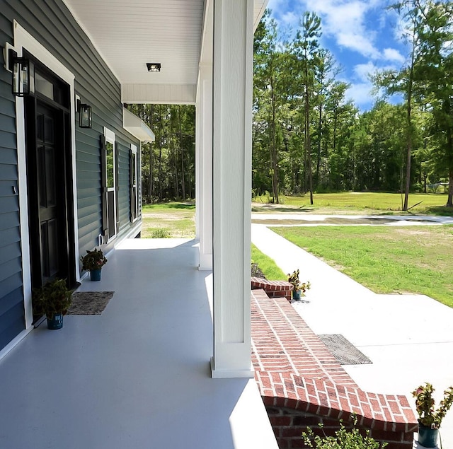 view of patio with covered porch