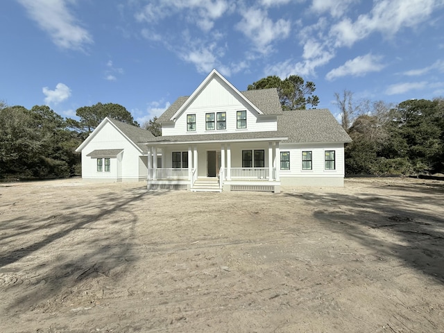 view of front of house featuring covered porch