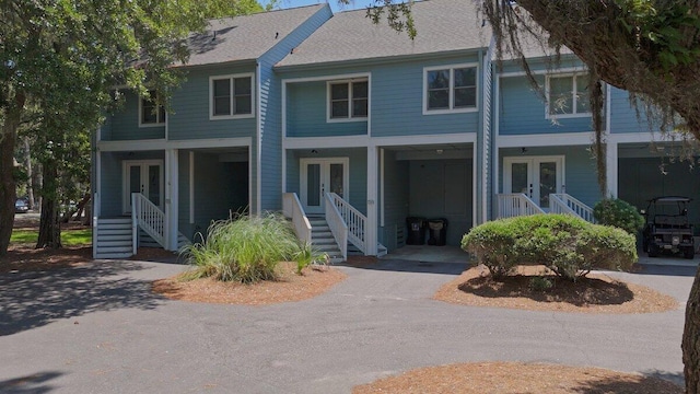 townhome / multi-family property with french doors