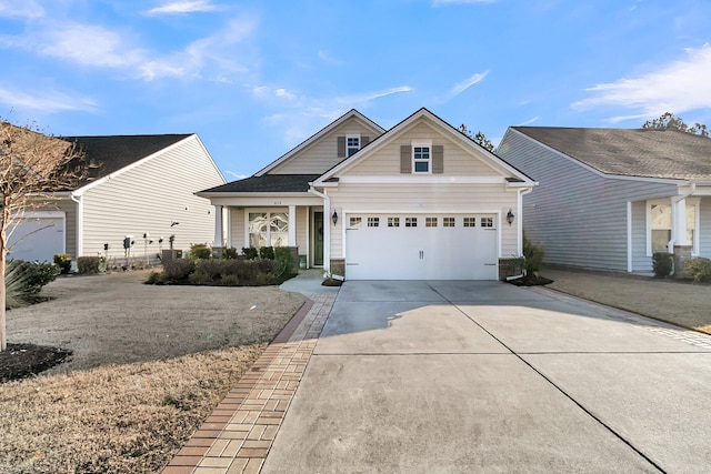 craftsman-style house with a garage