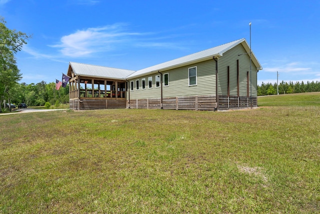 5653 Wire Rd, Branchville, SC 29432 - exterior space with a front lawn and metal roof