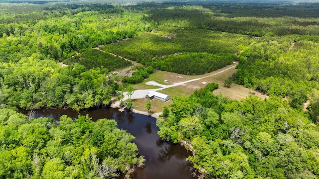5653 Wire Rd, Branchville, SC 29432 - aerial view featuring a wooded view and a water view