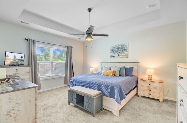 266 Torslanda Ln, Summerville, SC 29486 - bedroom with light carpet, baseboards, and ceiling fan