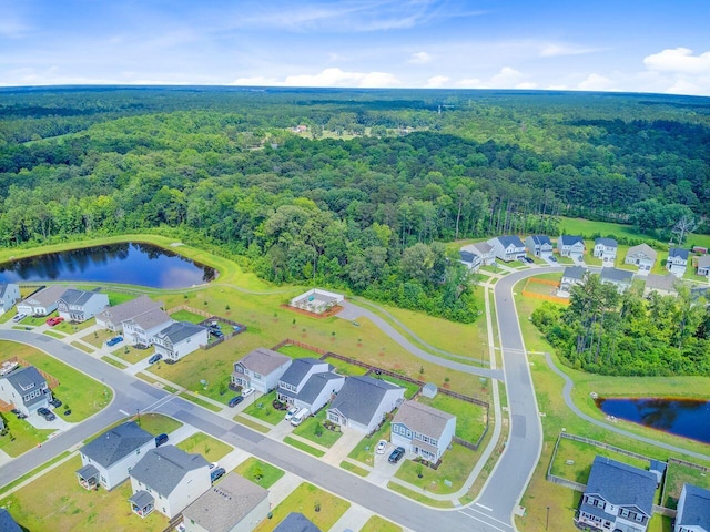 266 Torslanda Ln, Summerville, SC 29486 - aerial perspective of suburban area with a forest and a large body of water