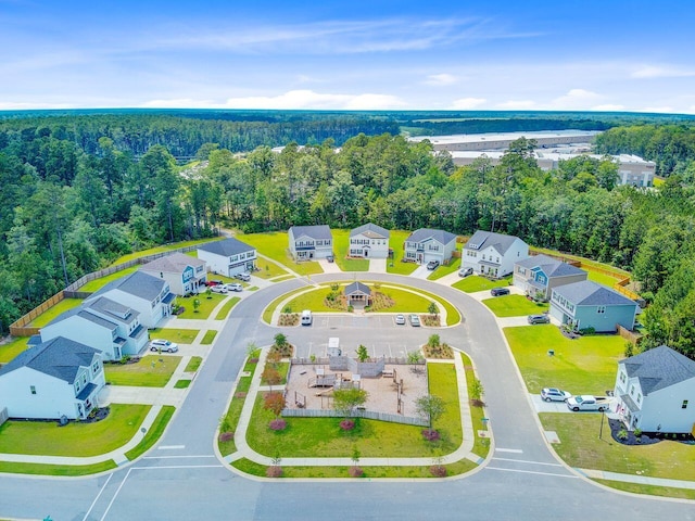 266 Torslanda Ln, Summerville, SC 29486 - aerial perspective of suburban area featuring a heavily wooded area