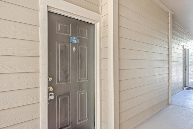 view of doorway to property