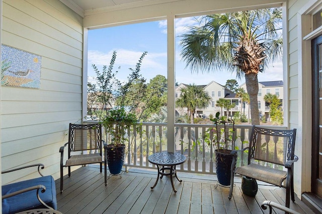 view of sunroom