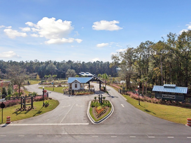 view of street featuring a gated entry