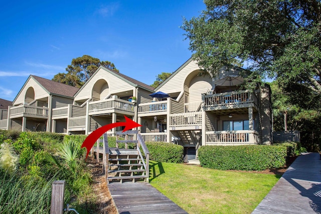 view of property with stairway