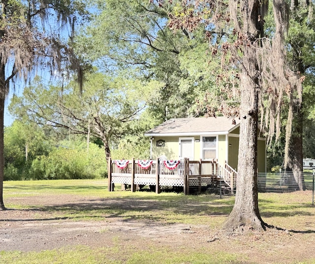 4589 Prices Bridge Ln, Walterboro, SC 29488 - view of front of home with a wooden deck