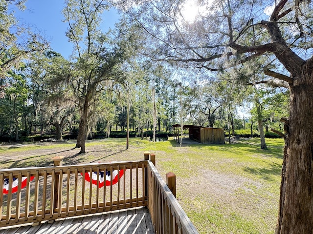 4589 Prices Bridge Ln, Walterboro, SC 29488 - view of green lawn with view of wooded area