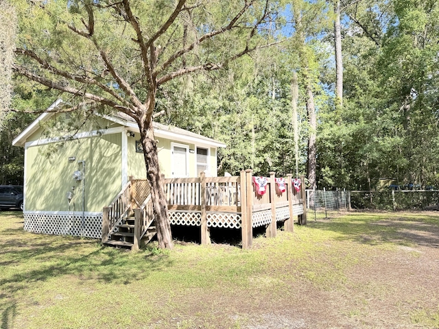 4589 Prices Bridge Ln, Walterboro, SC 29488 - back of house featuring a deck