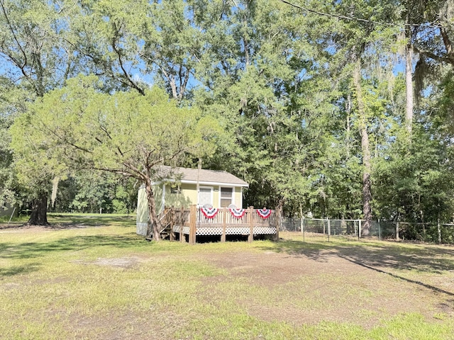 4589 Prices Bridge Ln, Walterboro, SC 29488 - view of yard featuring a wooden deck