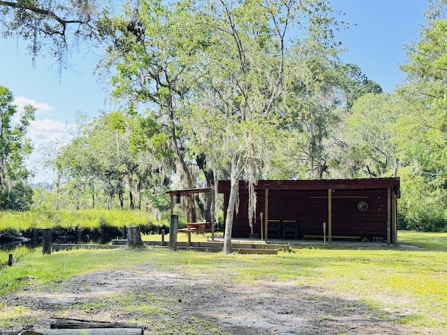 4589 Prices Bridge Ln, Walterboro, SC 29488 - view of yard featuring a pole building and an outdoor structure