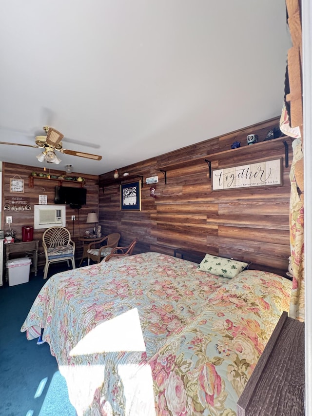 4589 Prices Bridge Ln, Walterboro, SC 29488 - carpeted bedroom featuring wooden walls