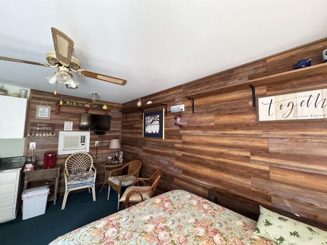 4589 Prices Bridge Ln, Walterboro, SC 29488 - bedroom with log walls and carpet