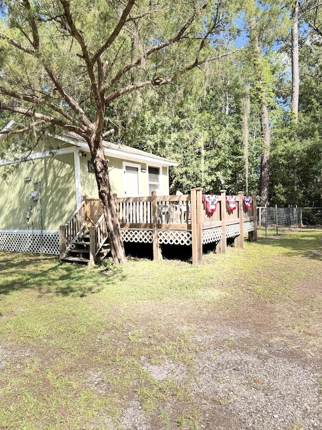 4589 Prices Bridge Ln, Walterboro, SC 29488 - back of house with a deck