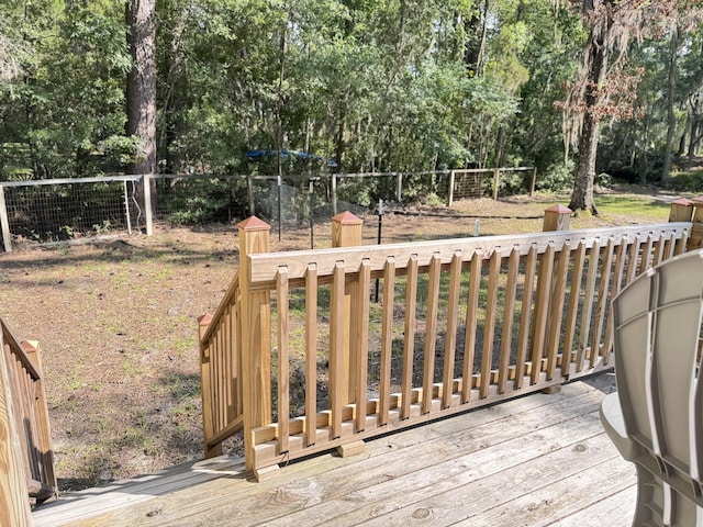 4589 Prices Bridge Ln, Walterboro, SC 29488 - deck featuring view of scattered trees and a grill