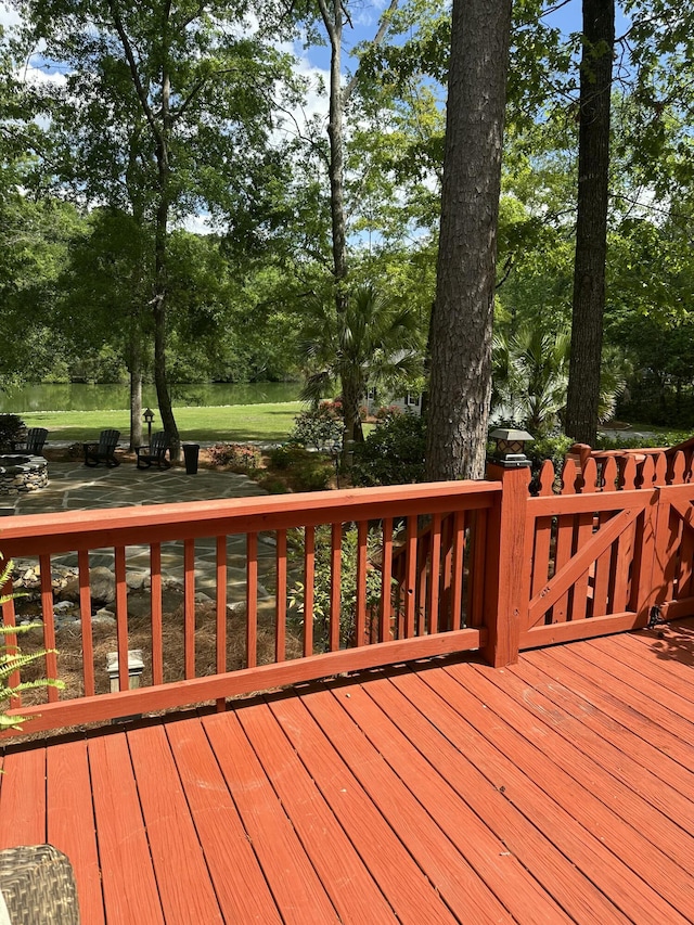 206 Chaussee Blvd, Summerville, SC 29483 - wooden deck with view of scattered trees