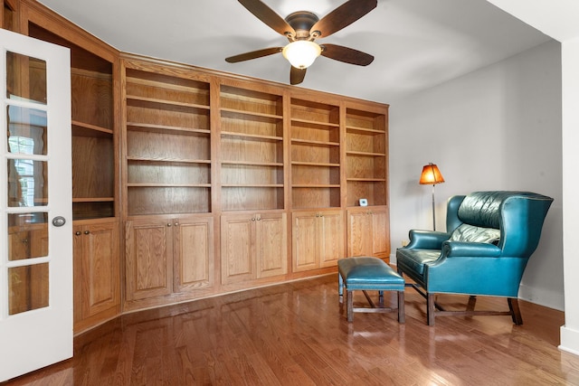 206 Chaussee Blvd, Summerville, SC 29483 - sitting room featuring ceiling fan, wood finished floors, and baseboards