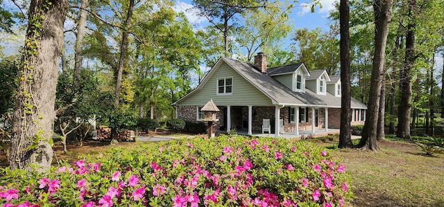 206 Chaussee Blvd, Summerville, SC 29483 - rear view of house with covered porch and brick siding