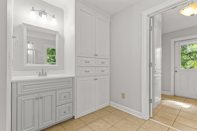 206 Chaussee Blvd, Summerville, SC 29483 - bathroom featuring tile patterned floors, vanity, and baseboards