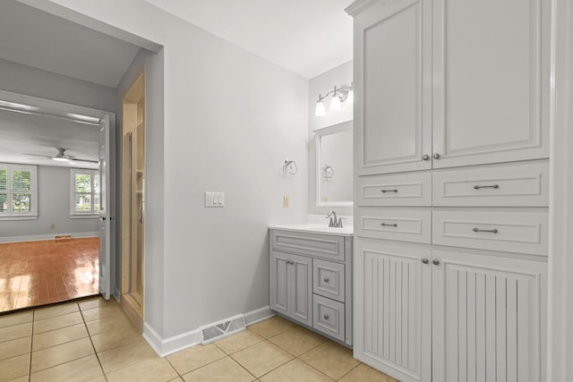 206 Chaussee Blvd, Summerville, SC 29483 - full bathroom featuring tile patterned floors, vanity, baseboards, and a ceiling fan