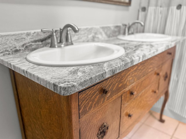 206 Chaussee Blvd, Summerville, SC 29483 - full bathroom with double vanity and tile patterned floors