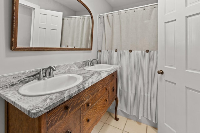 206 Chaussee Blvd, Summerville, SC 29483 - full bath with double vanity and tile patterned floors
