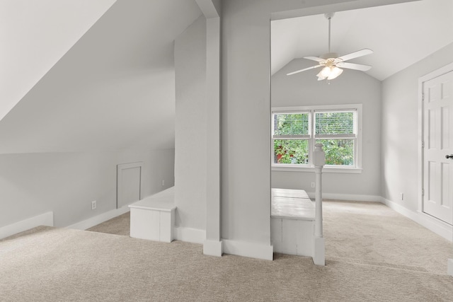 206 Chaussee Blvd, Summerville, SC 29483 - bonus room with carpet, vaulted ceiling, a ceiling fan, and baseboards