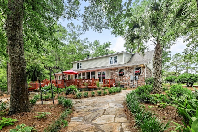 206 Chaussee Blvd, Summerville, SC 29483 - back of property with a deck