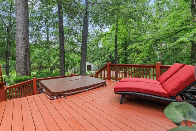 206 Chaussee Blvd, Summerville, SC 29483 - deck with a covered hot tub