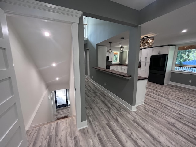 interior space featuring light hardwood / wood-style flooring